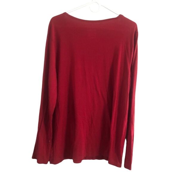 Time and Tru Size 3X Long Sleeve Red Top - Picture 4 of 6
